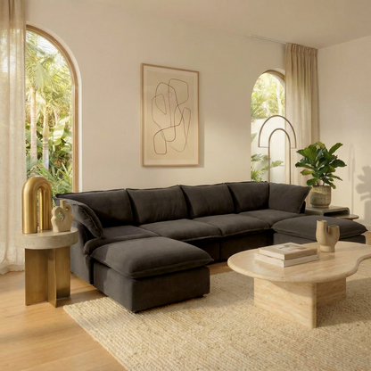 CloudComfort™ Modular Washable Luxe Sofa - 4 Seater U-Sectional