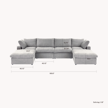 CloudComfort™ Modular Washable Classic Sofa - Slipcovers Only