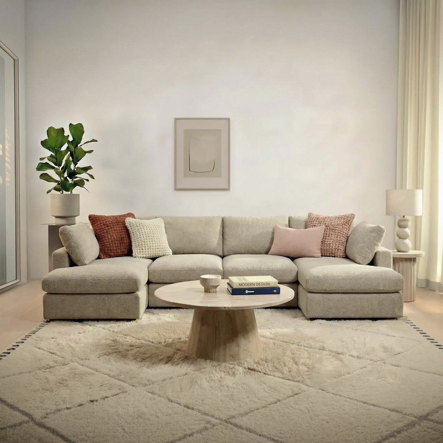 CloudComfort™ Modular Washable Classic Sofa - 4 Seater U-Sectional