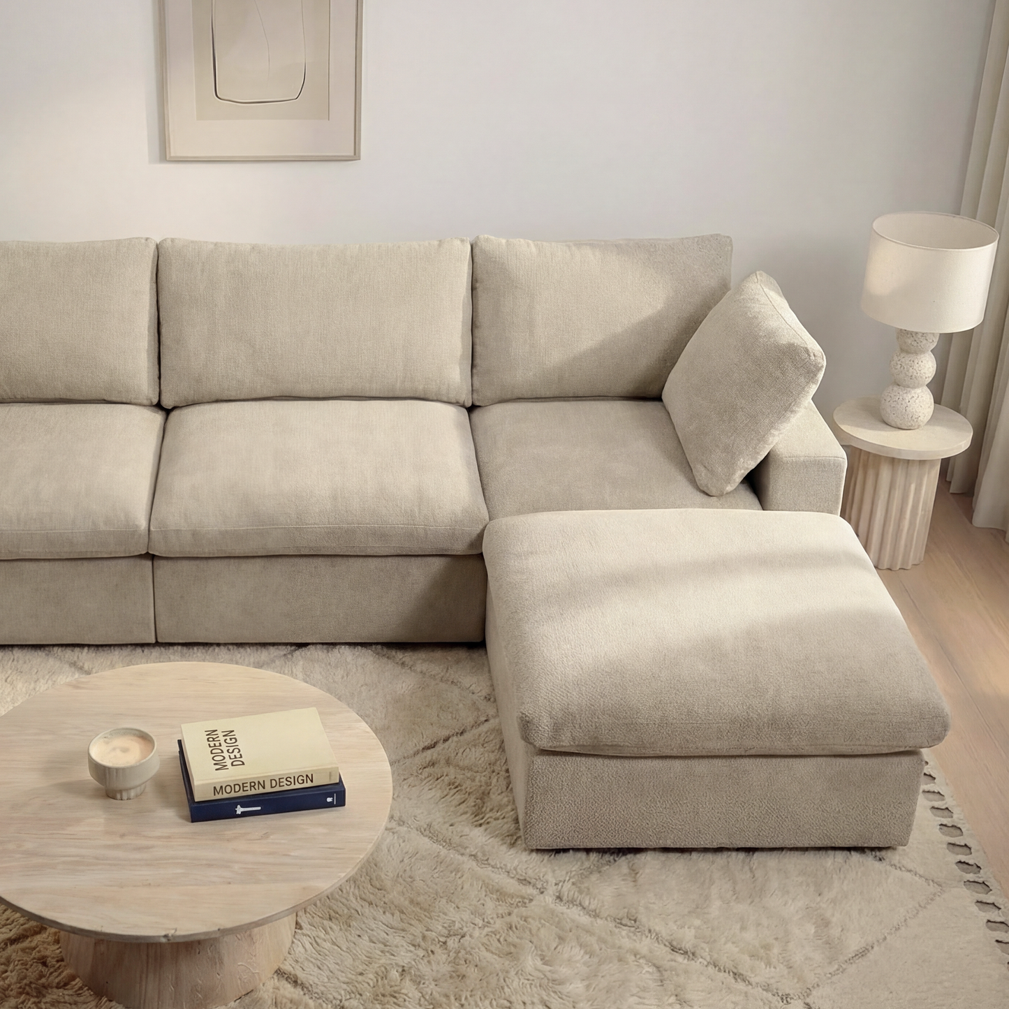 CloudComfort™ Modular Washable Classic Sofa - 4 Seater U-Sectional