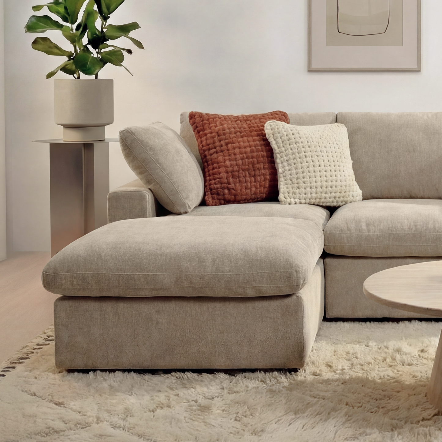 CloudComfort™ Modular Washable Classic Sofa - 4 Seater U-Sectional