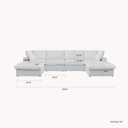 CloudComfort™ Modular Washable Classic Sofa - Slipcovers Only