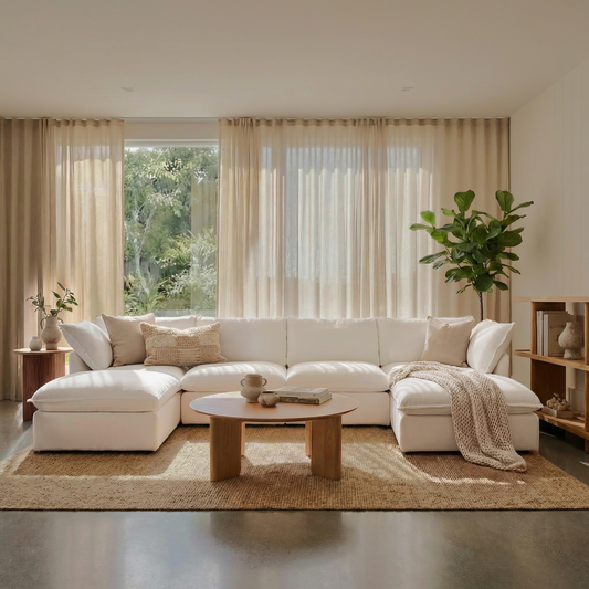 CloudComfort™ Modular Washable Luxe Sofa - 4 Seater U-Sectional