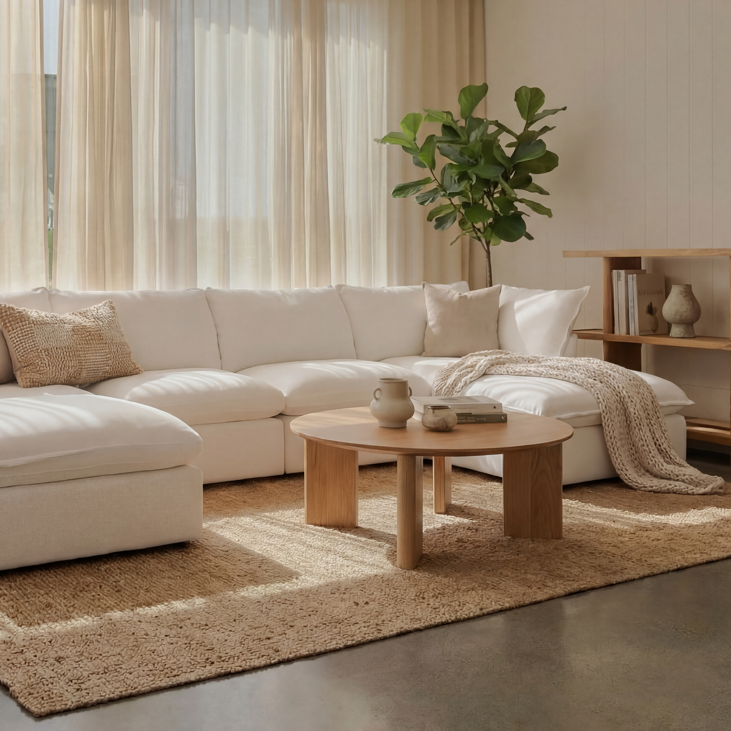 CloudComfort™ Modular Washable Luxe Sofa - 4 Seater U-Sectional