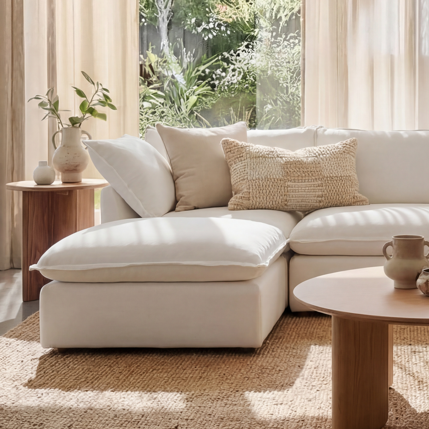 CloudComfort™ Modular Washable Luxe Sofa - 4 Seater U-Sectional