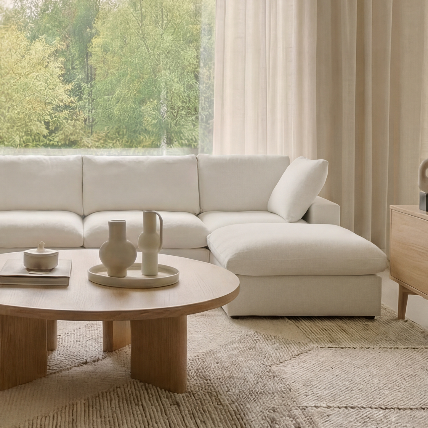 CloudComfort™ Modular Washable Classic Sofa - 4 Seater U-Sectional