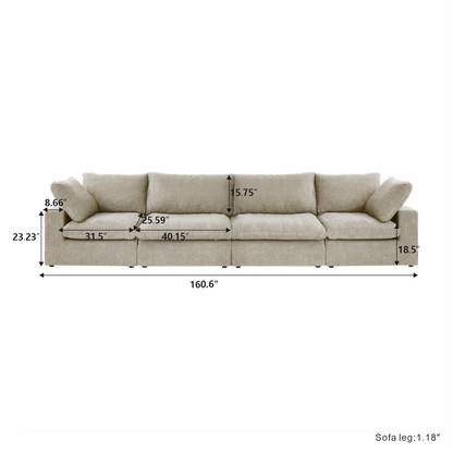 CloudComfort™ Modular Washable Classic Sofa