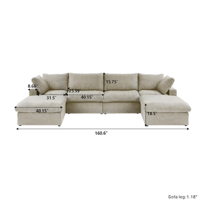 CloudComfort™ Modular Washable Classic Sofa