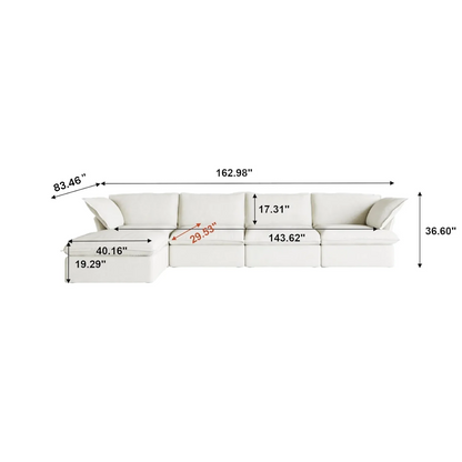 CloudComfort™ Modular Washable Luxe Sofa