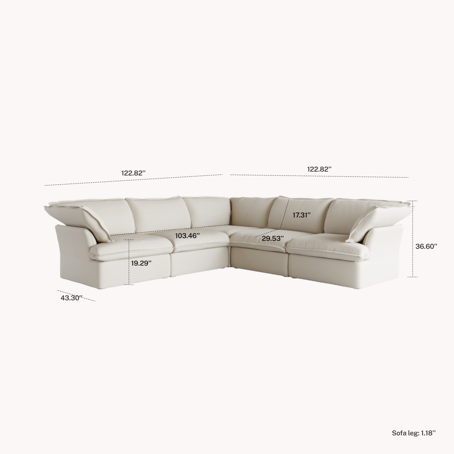 CloudComfort™ Modular Washable Luxe Sofa - Slipcovers Only