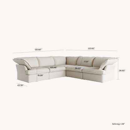 CloudComfort™ Modular Washable Luxe Sofa - Slipcovers Only