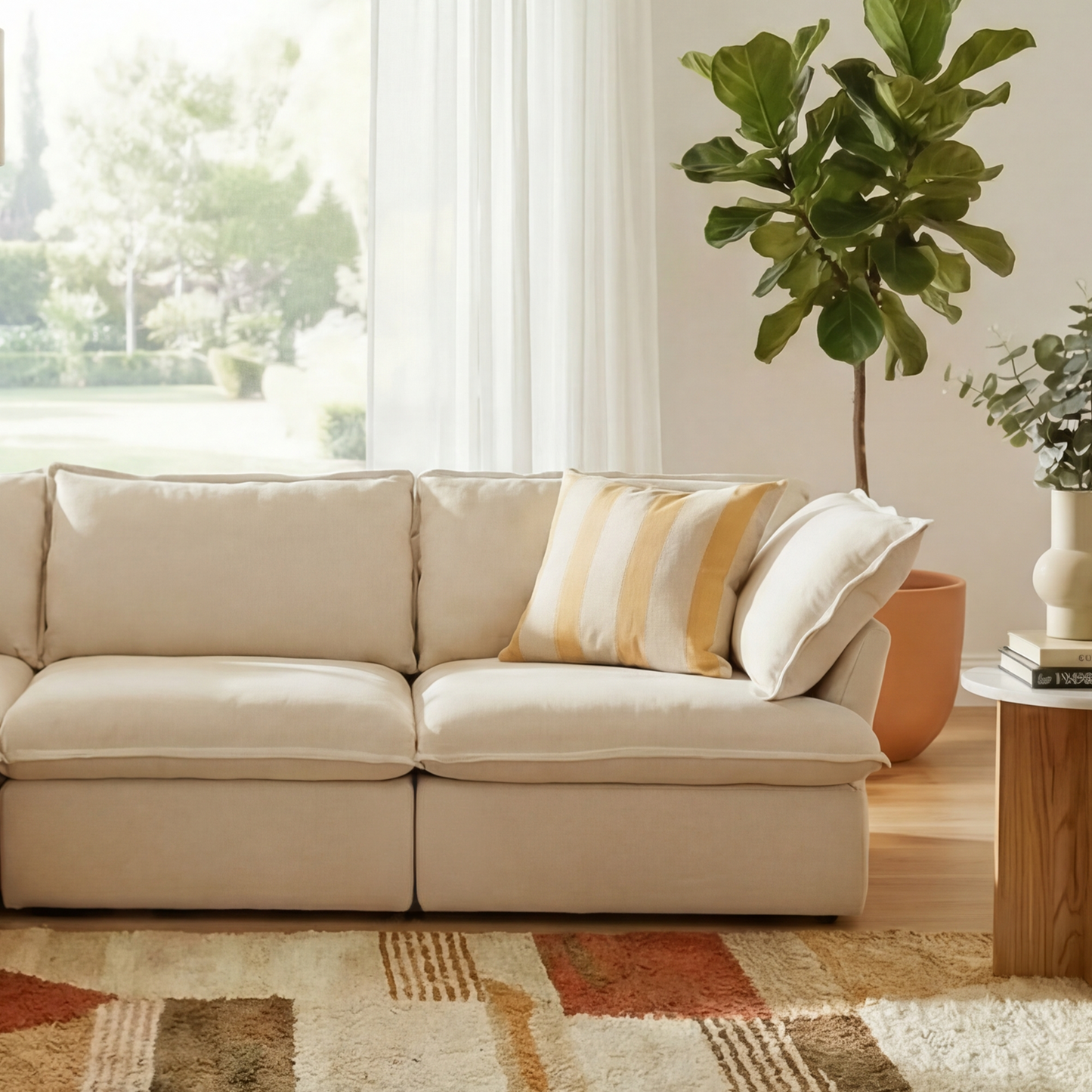 CloudComfort™ Modular Washable Luxe Sofa - 5 Seater Corner Sectional