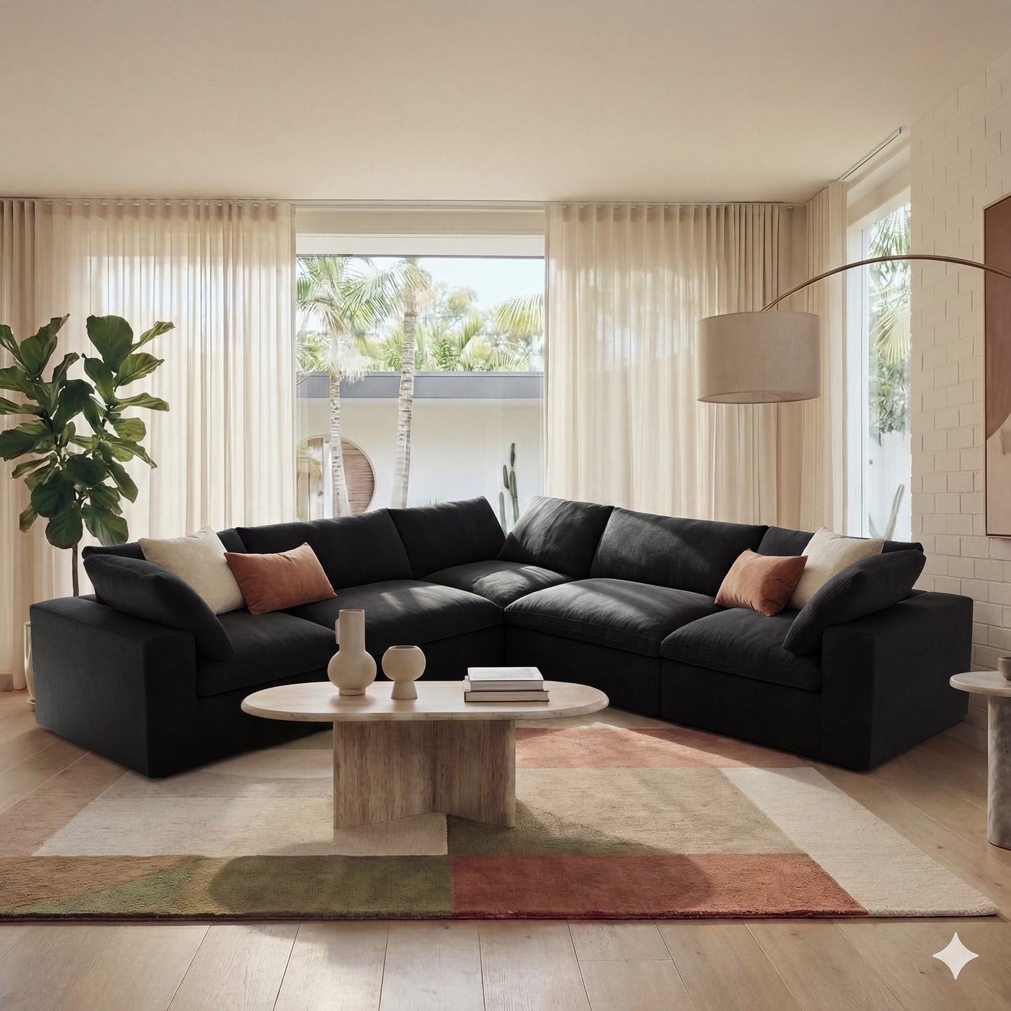 CloudComfort™ Modular Washable Classic Sofa - 5 Seater Corner Sectional