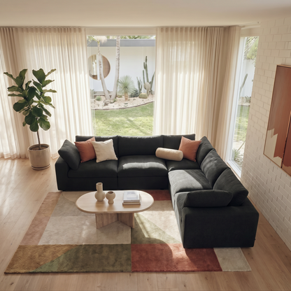 CloudComfort™ Modular Washable Classic Sofa - 5 Seater Corner Sectional