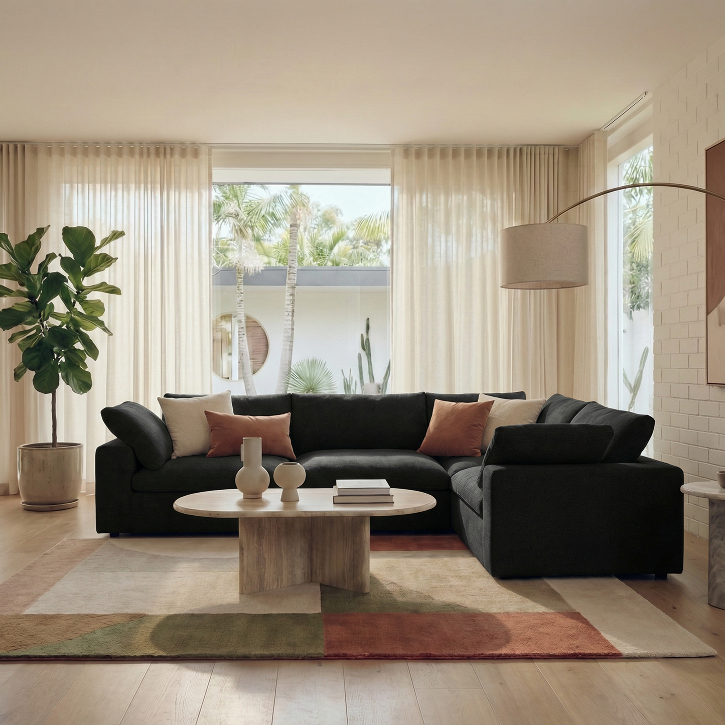 CloudComfort™ Modular Washable Classic Sofa - 5 Seater Corner Sectional