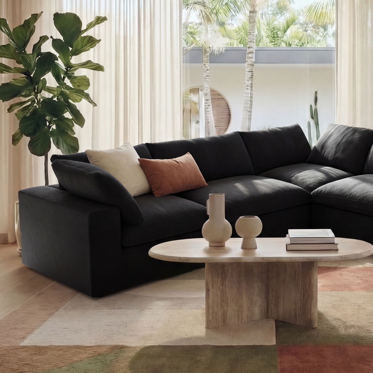 CloudComfort™ Modular Washable Classic Sofa - 5 Seater Corner Sectional