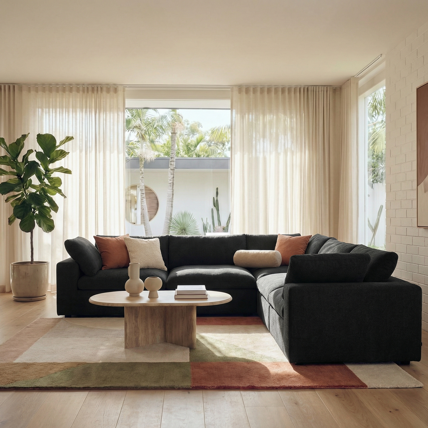 CloudComfort™ Modular Washable Classic Sofa - 5 Seater Corner Sectional