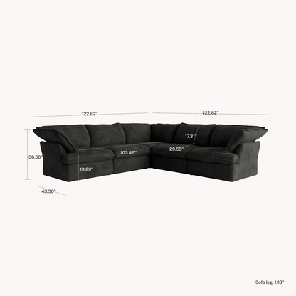 CloudComfort™ Modular Washable Luxe Sofa - Slipcovers Only