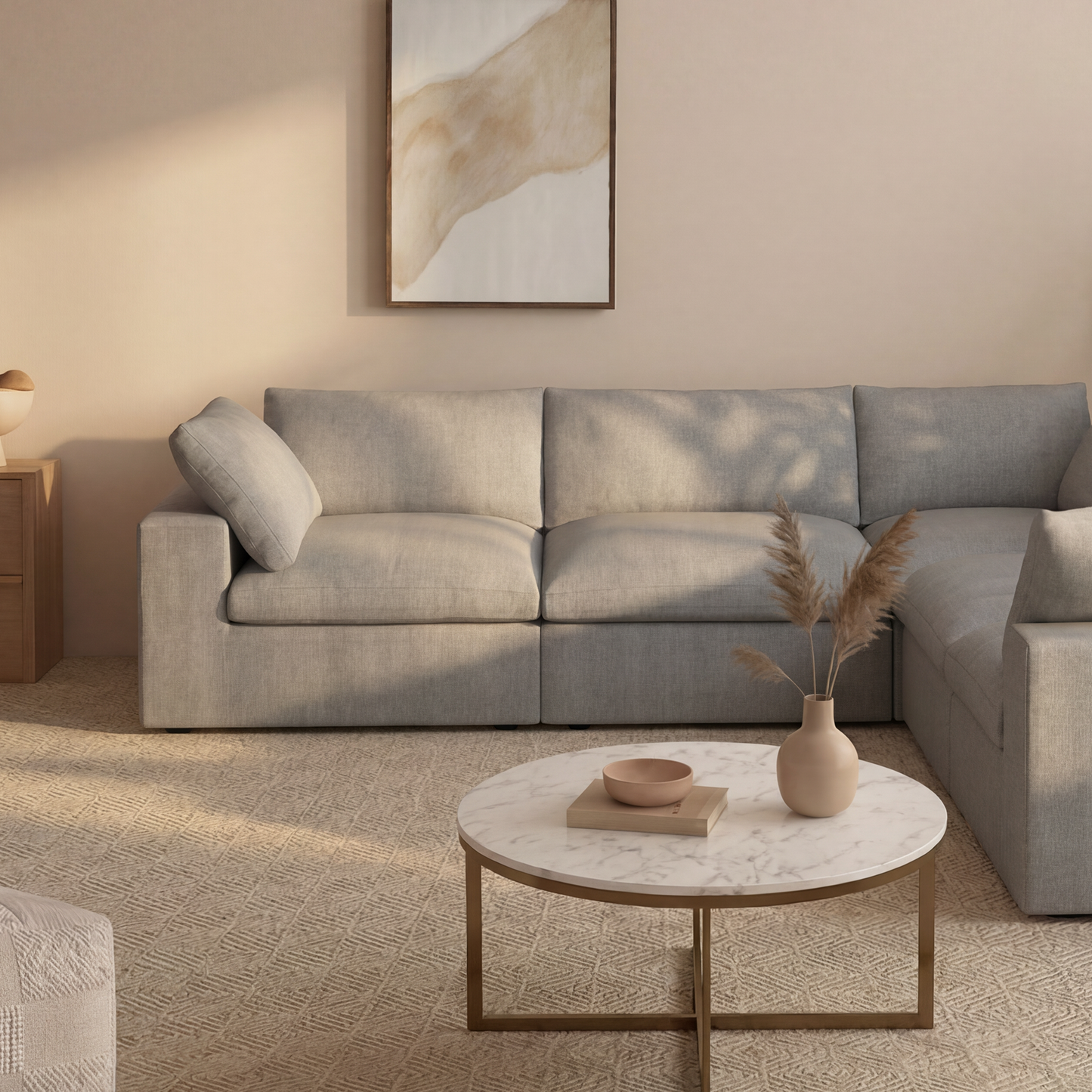 CloudComfort™ Modular Washable Classic Sofa - 5 Seater Corner Sectional