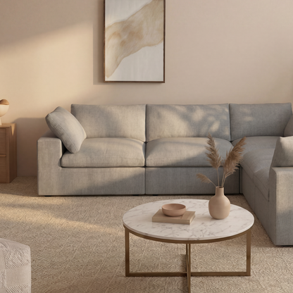CloudComfort™ Modular Washable Classic Sofa - 5 Seater Corner Sectional