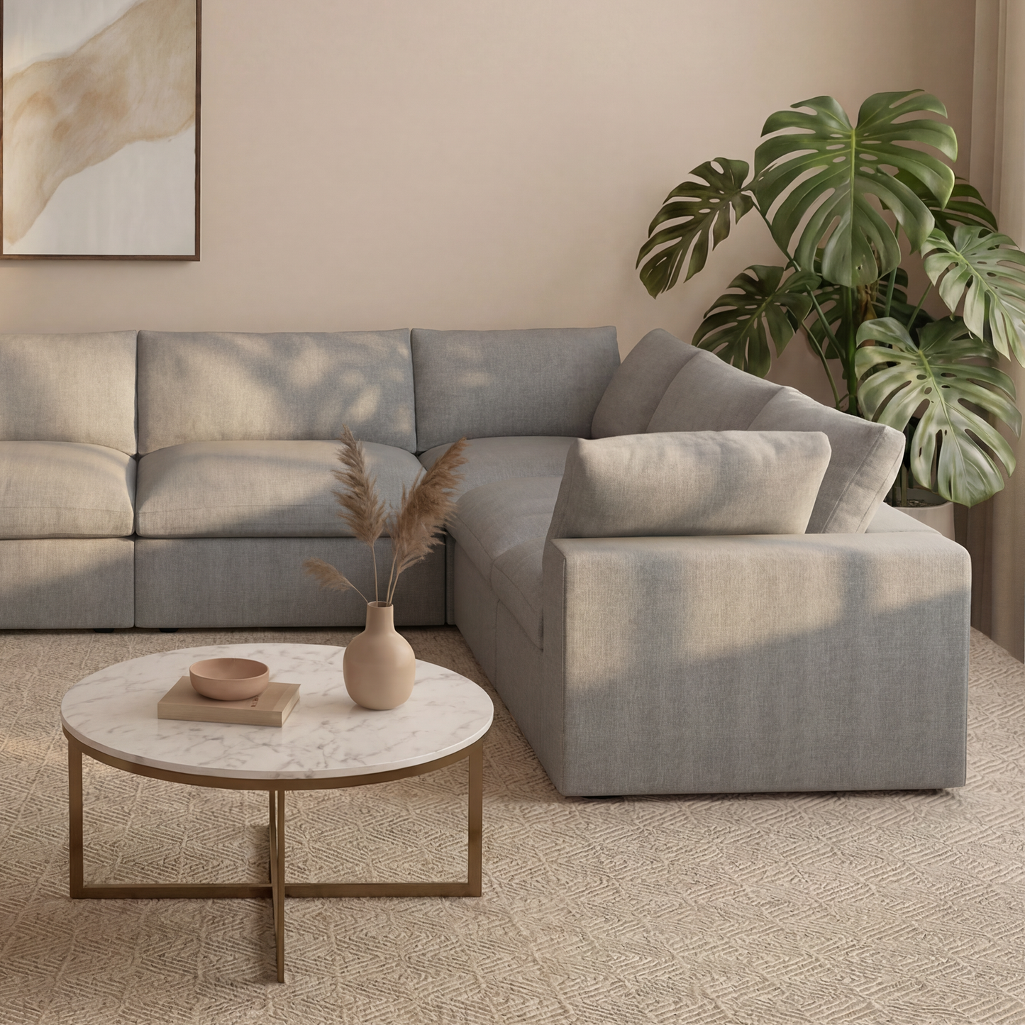 CloudComfort™ Modular Washable Classic Sofa - 5 Seater Corner Sectional