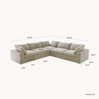 CloudComfort™ Modular Washable Classic Sofa - Slipcovers Only