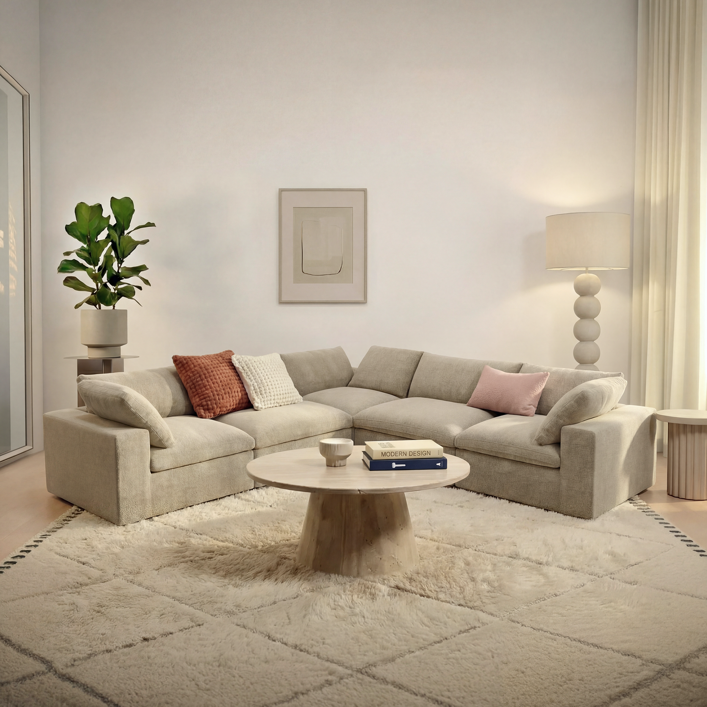 CloudComfort™ Modular Washable Classic Sofa - 5 Seater Corner Sectional