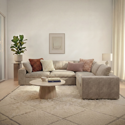 CloudComfort™ Modular Washable Classic Sofa - 5 Seater Corner Sectional