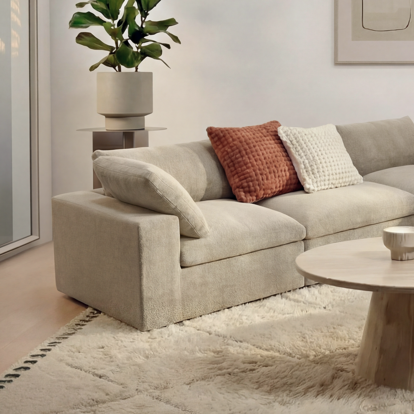 CloudComfort™ Modular Washable Classic Sofa - 5 Seater Corner Sectional