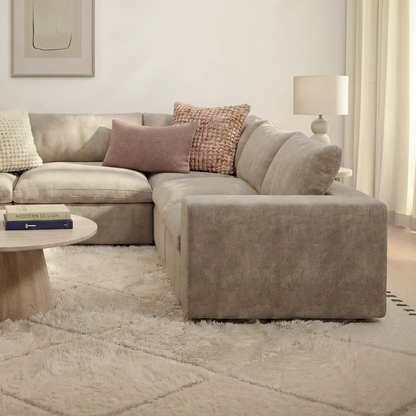 CloudComfort™ Modular Washable Classic Sofa - 5 Seater Corner Sectional