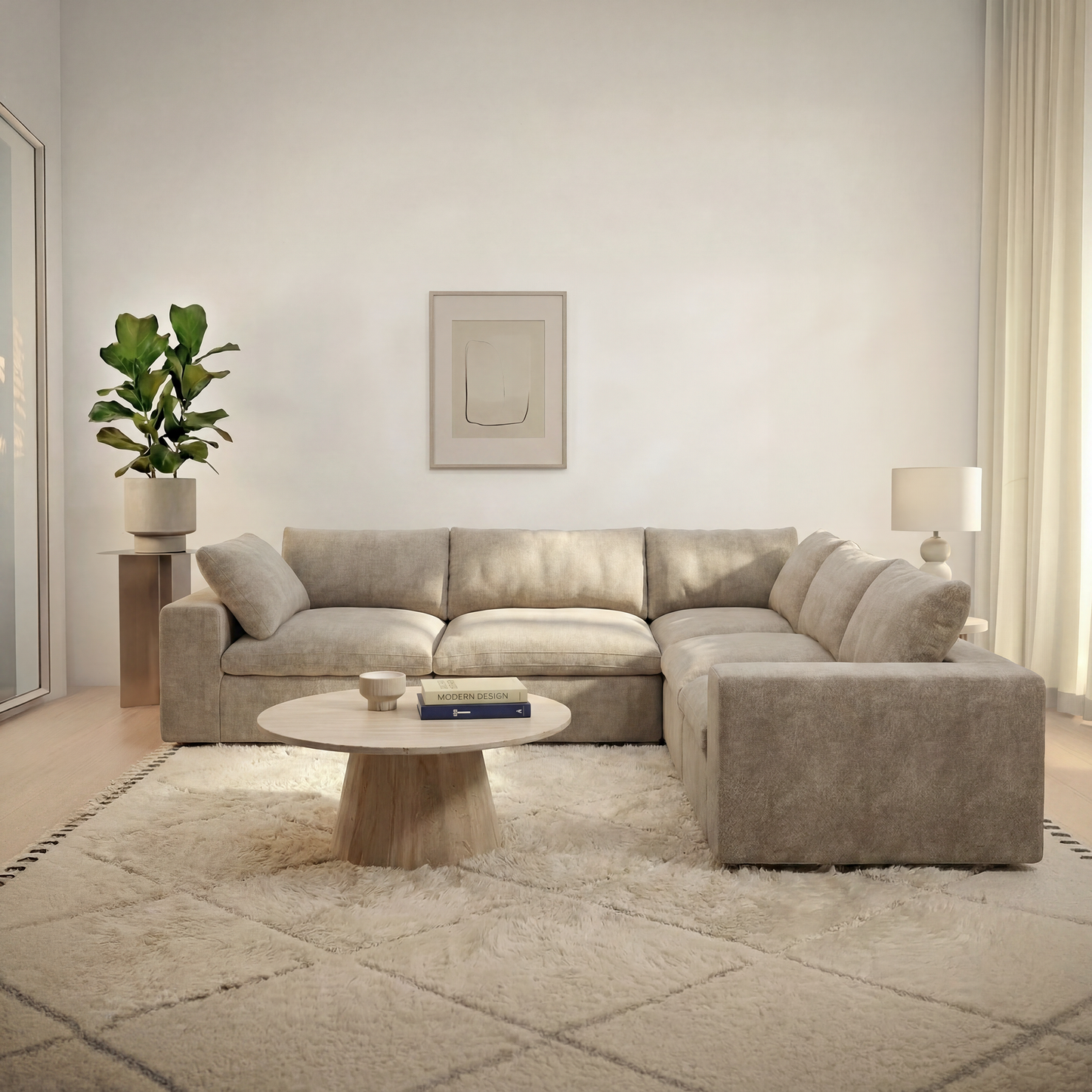 CloudComfort™ Modular Washable Classic Sofa - 5 Seater Corner Sectional