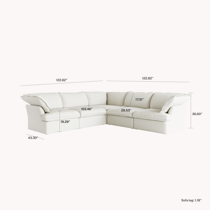 CloudComfort™ Modular Washable Luxe Sofa - Slipcovers Only