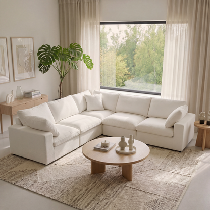 CloudComfort™ Modular Washable Classic Sofa - 5 Seater Corner Sectional