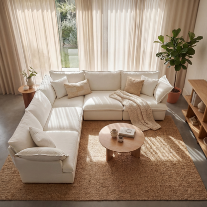 CloudComfort™ Modular Washable Luxe Sofa - 5 Seater Corner Sectional
