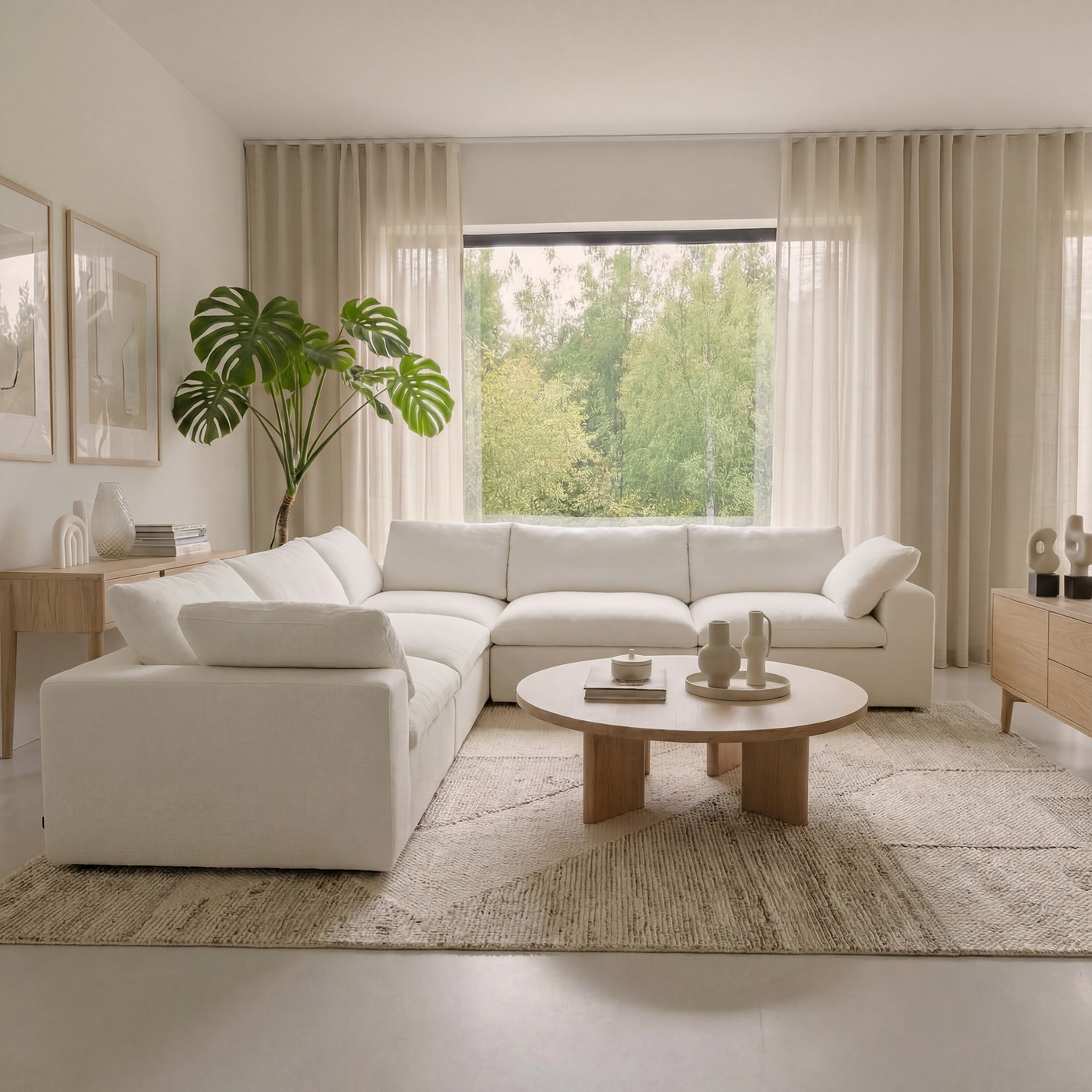 CloudComfort™ Modular Washable Classic Sofa - 5 Seater Corner Sectional