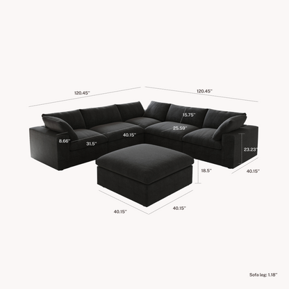 CloudComfort™ Modular Washable Classic Sofa - Slipcovers Only