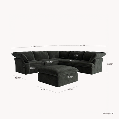 CloudComfort™ Modular Washable Luxe Sofa - Slipcovers Only