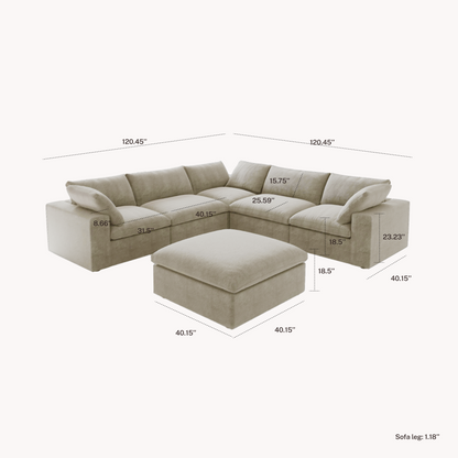 CloudComfort™ Modular Washable Classic Sofa - Slipcovers Only