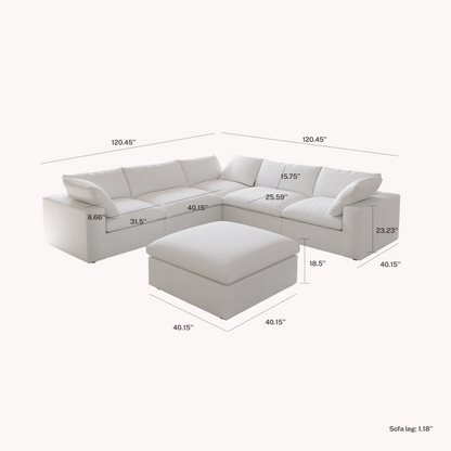 CloudComfort™ Modular Washable Classic Sofa - Slipcovers Only