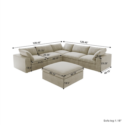 CloudComfort™ Modular Washable Classic Sofa