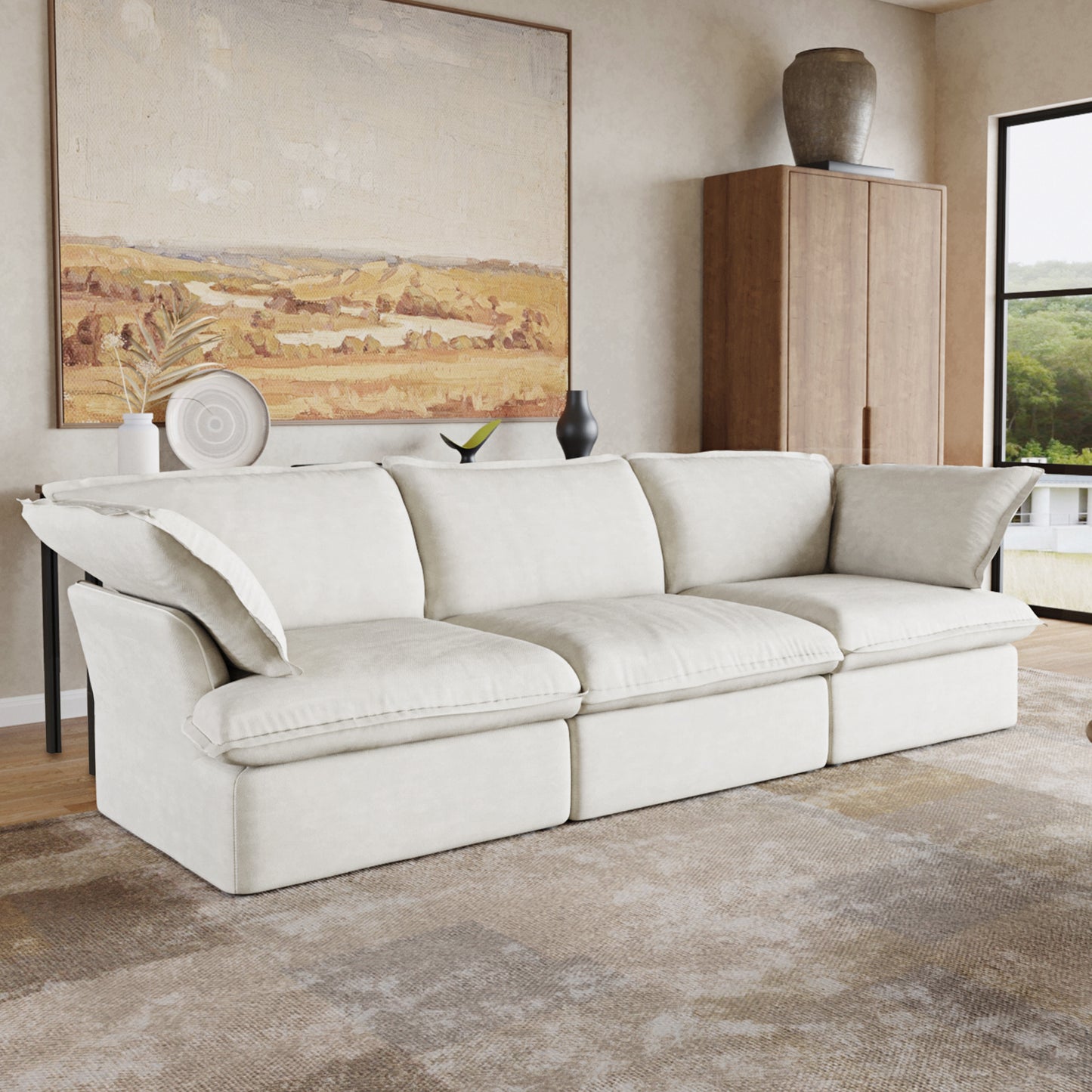 CloudComfort™ Modular Washable Luxe Sofa
