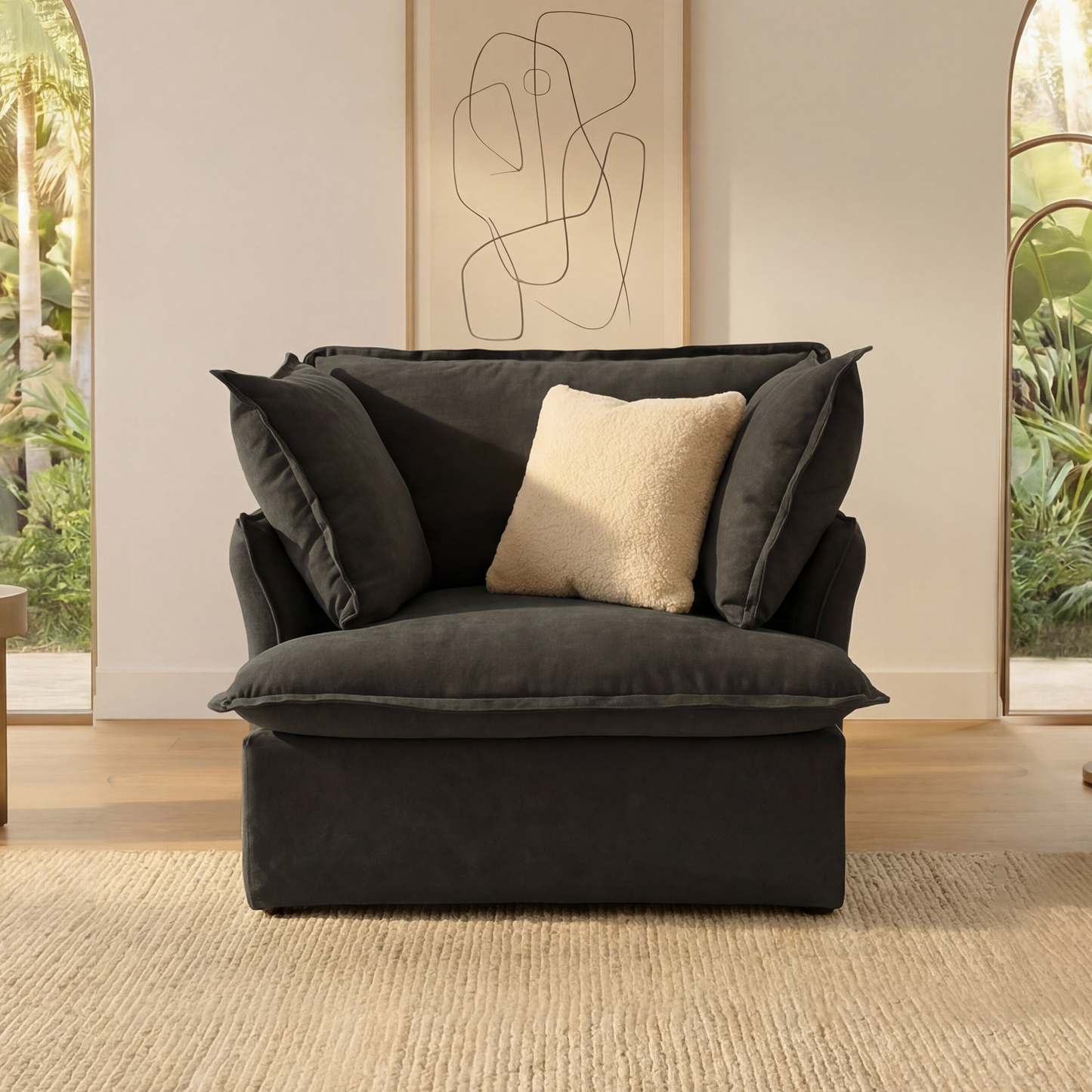 CloudComfort™ Modular Washable Luxe Sofa - Armchair