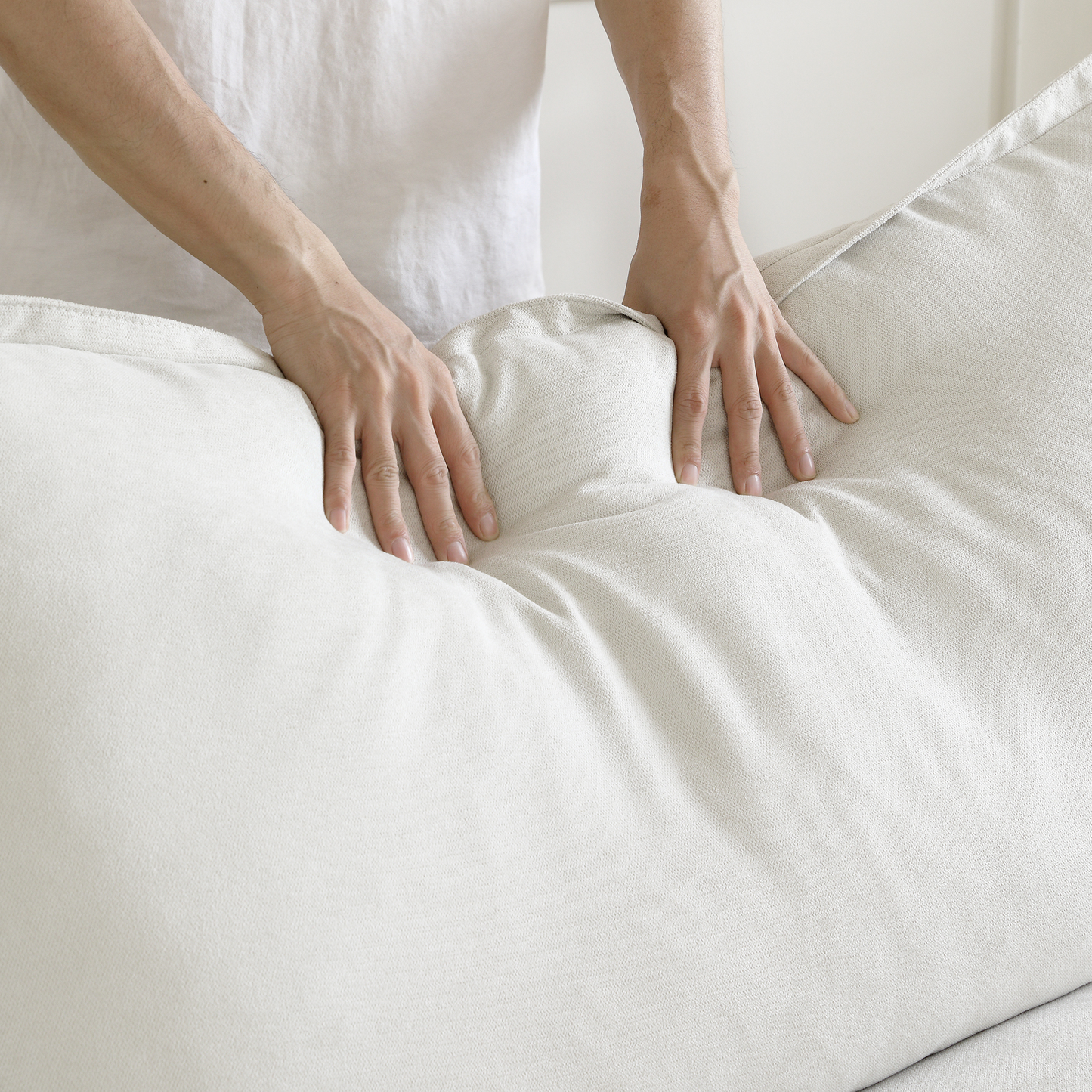 CloudComfort™ Modular Washable Luxe Sofa - 5 Seater Corner Sectional + Ottoman