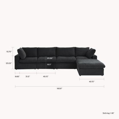 CloudComfort™ Modular Washable Classic Sofa