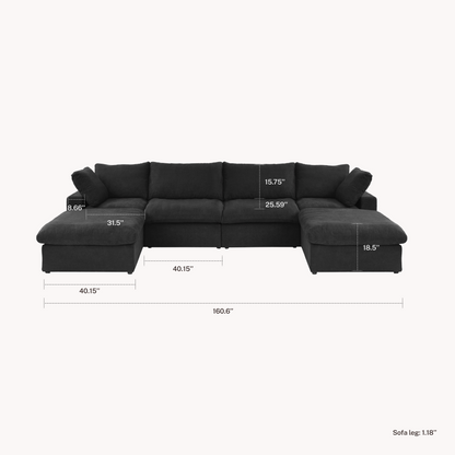 CloudComfort™ Modular Washable Classic Sofa