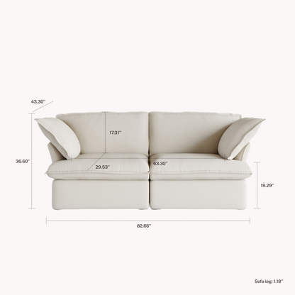 CloudComfort™ Modular Washable Luxe Sofa