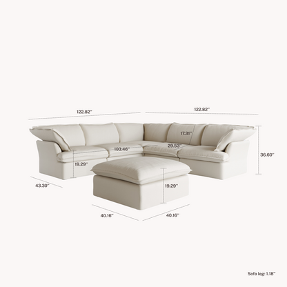 CloudComfort™ Modular Washable Luxe Sofa