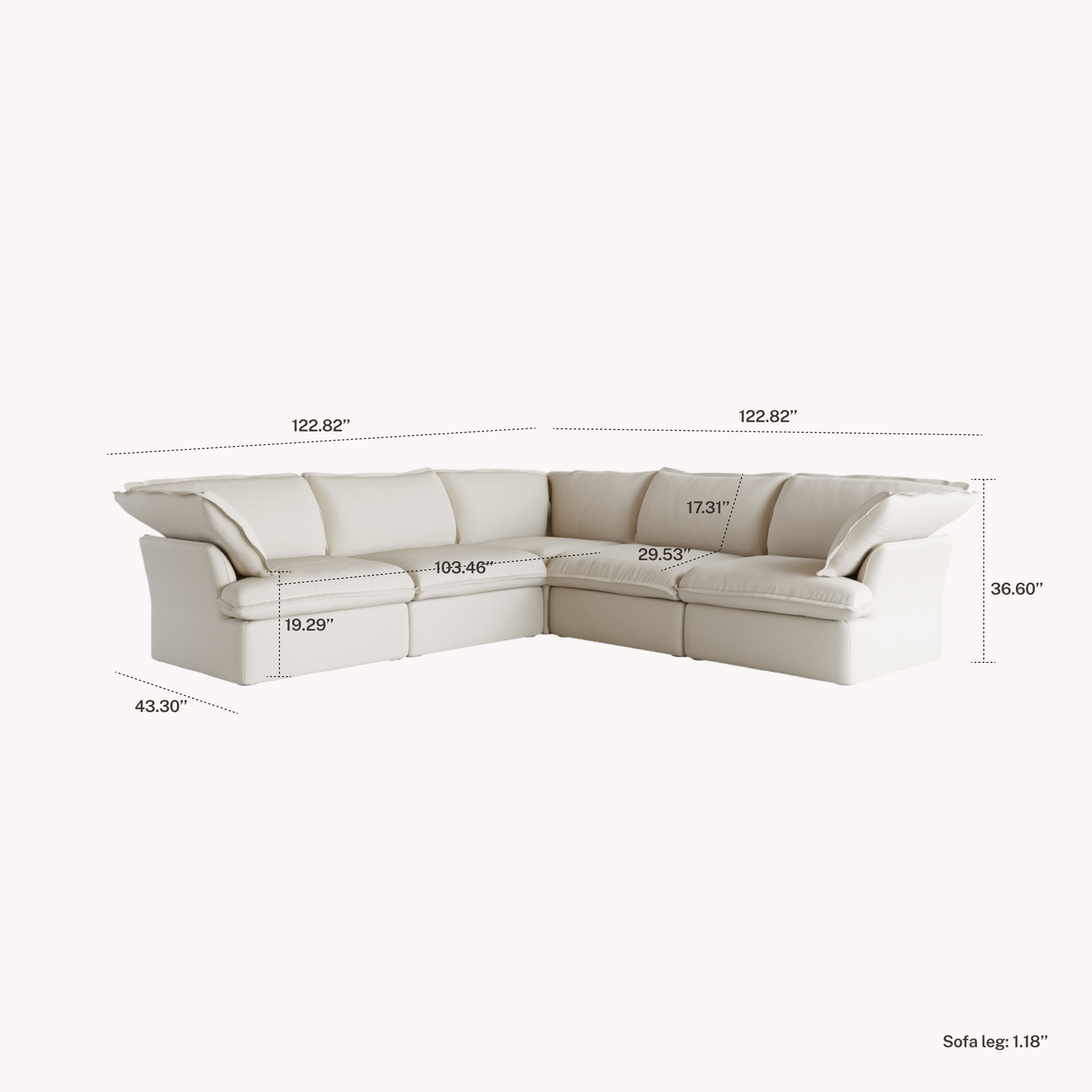 CloudComfort™ Modular Washable Luxe Sofa