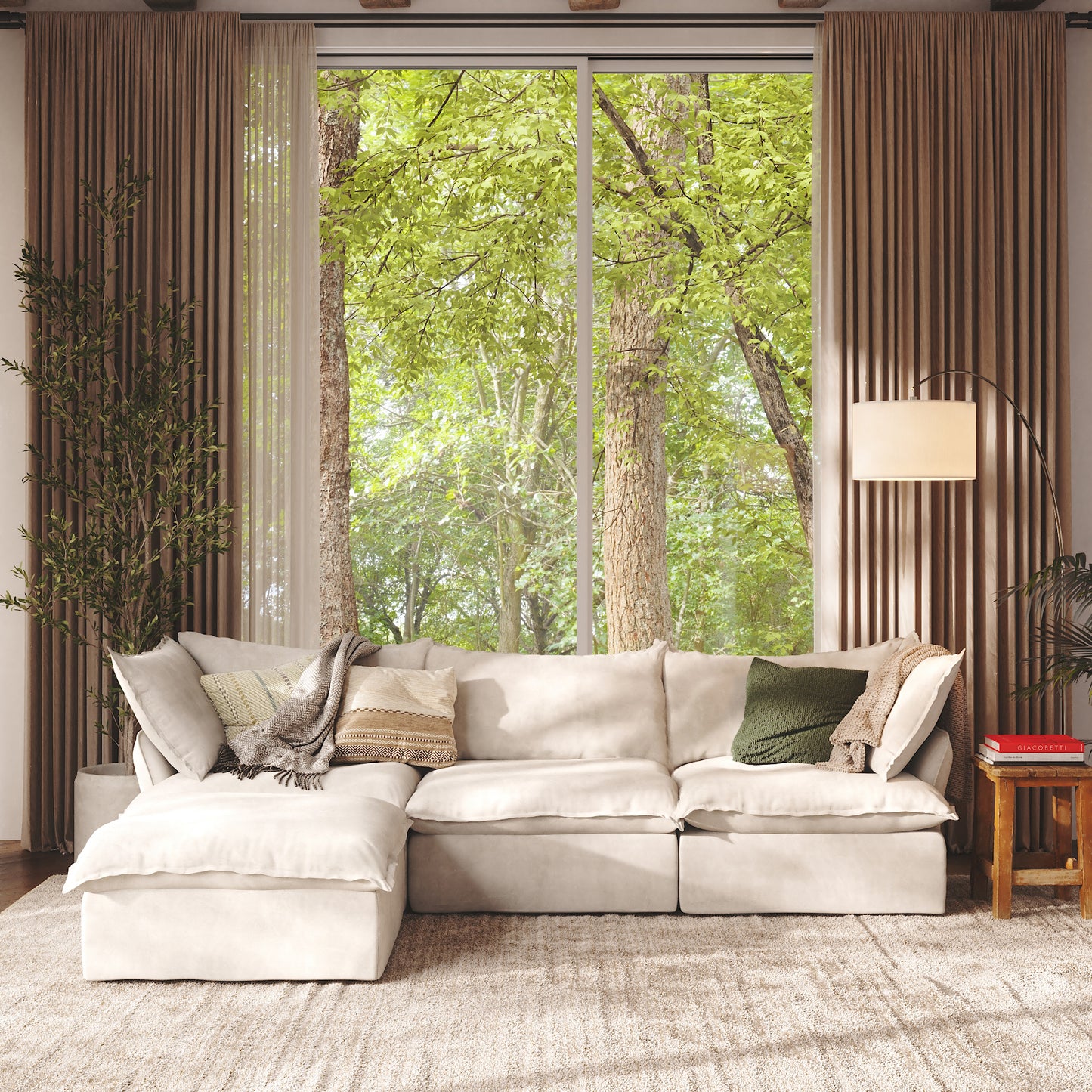 CloudComfort™ Modular Washable Luxe Sofa - 3 Seater Chaise