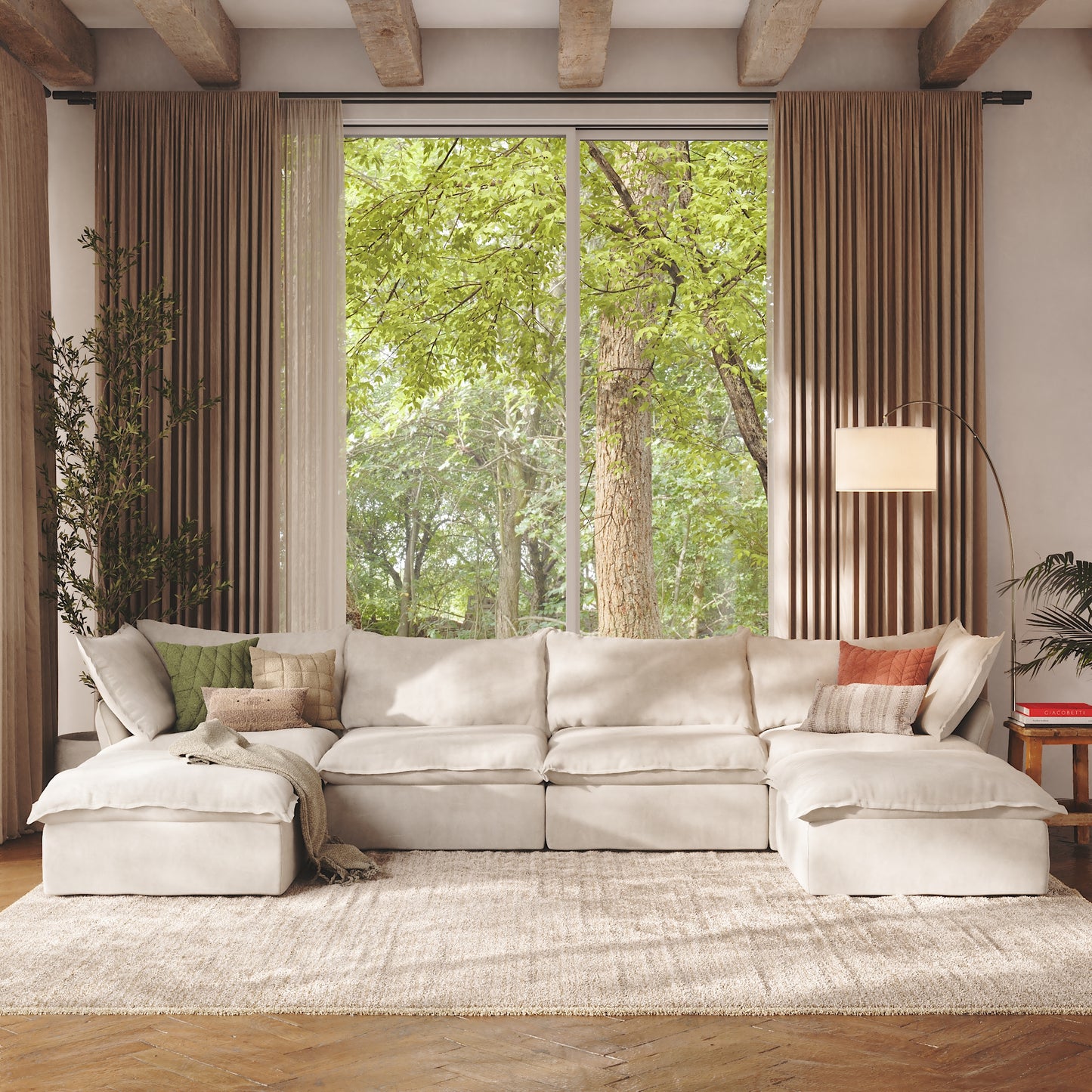 CloudComfort™ Modular Washable Luxe Sofa - 4 Seater U-Sectional